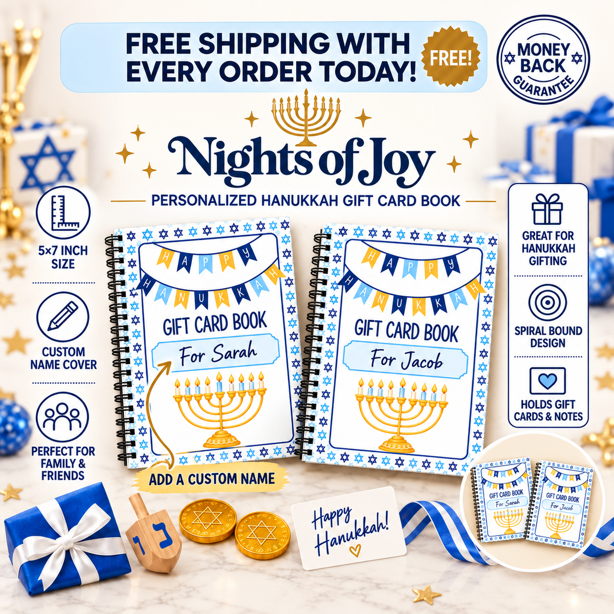 Nights of Joy™ Hanukkah Gift Card Book